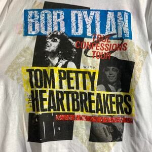1986 BOB DYLAN TOM PETTY AND THE HEARTBREAKERS True Confessions Tour tee shirt M